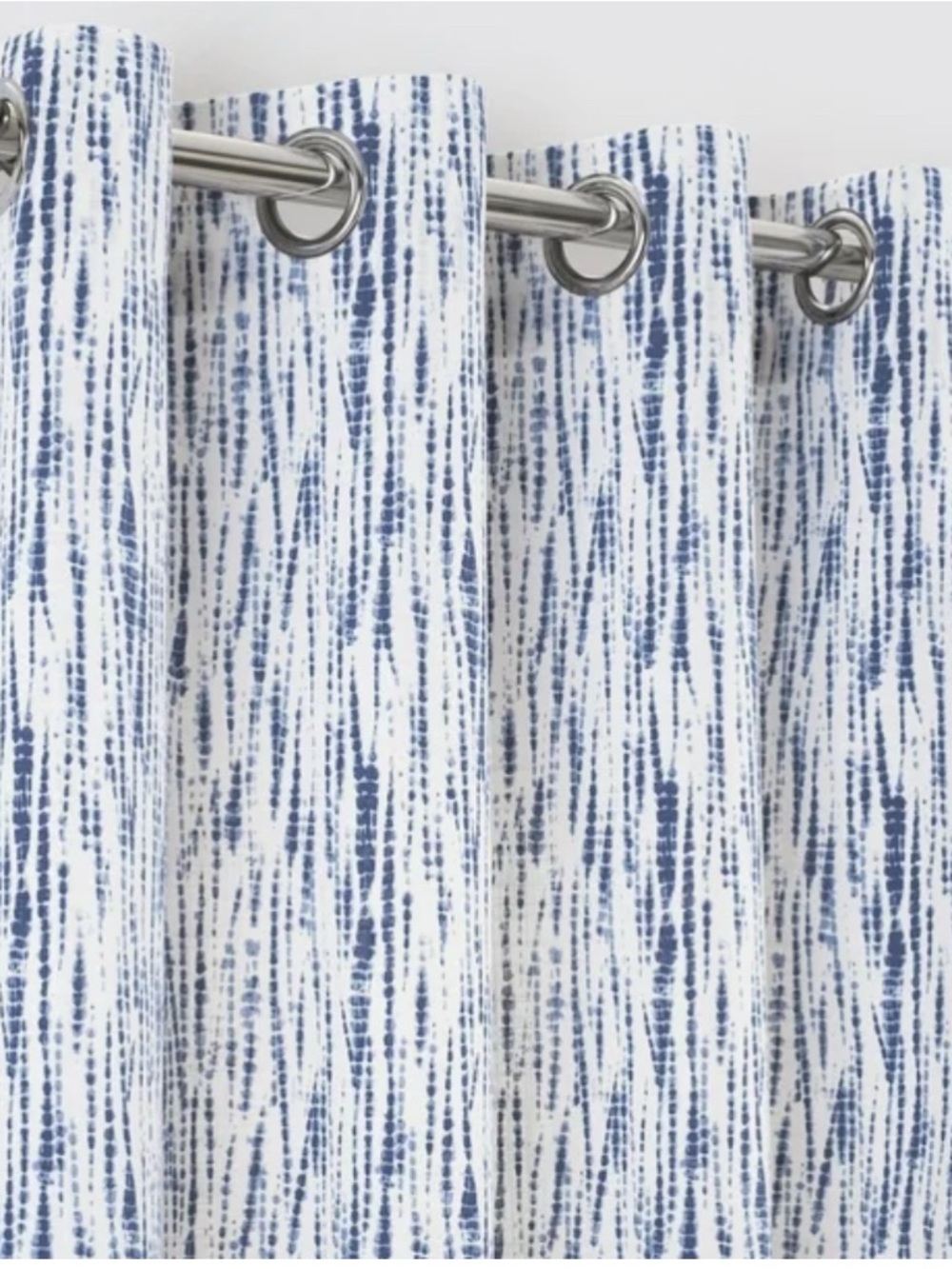 Gap Home Shibori Tie Dye Organic Cotton Light Filtering Window Curtain Pair (2)
